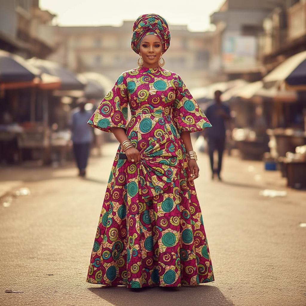 Dfabs&Keonna brand heritage — model in signature African print